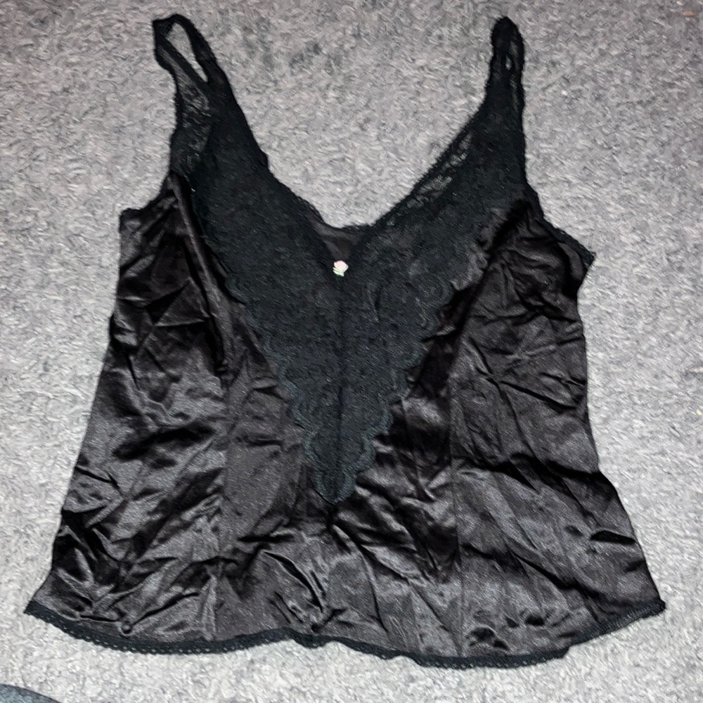 Vintage lace slip top